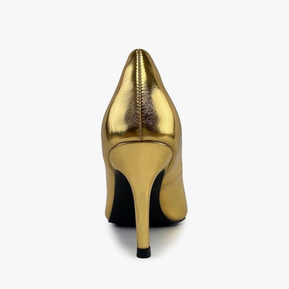 VACCASHE
Paris Metal Leather Needle Heel Shoes, Gold Paris - Picture 5 of 8